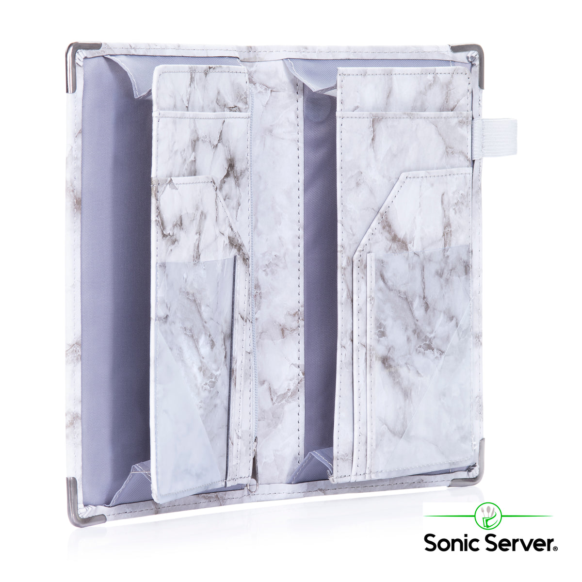 Sonic Server 5x8 Marble Server Book Organizer with Magnetic Pockets, Z