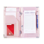 Sonic Server Book 5 x 9 Large Deluxe Millennial Pink Organizer for Waitress/Waiter - 12 Pockets includes Window for Personalization