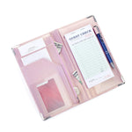 Sonic Server Book 5 x 9 Large Deluxe Millennial Pink Organizer for Waitress/Waiter - 12 Pockets includes Window for Personalization
