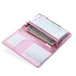 Sonic Server 5x8 Pink Glitter Server Book with Magnetic Pocket for Waitresses and Waiters