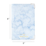 Sonic Server 5x8 Marble Server Book Organizer with Magnetic Pockets, Zipper Pouch & Pen Holder for Waitress Waiter Waitstaff in Baby Blue Color