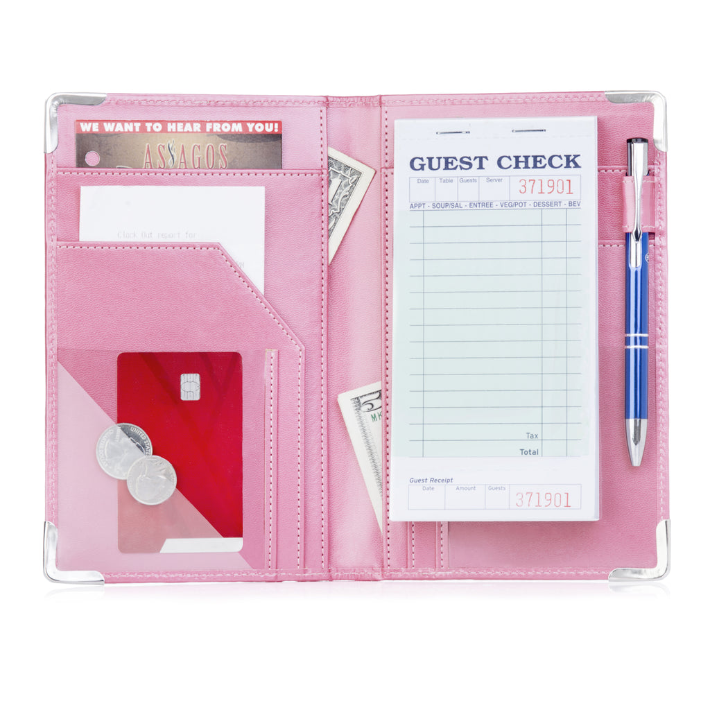 Sonic Server Strawberry Pink Color Waitress Waiter Organizer - 10 Pockets
